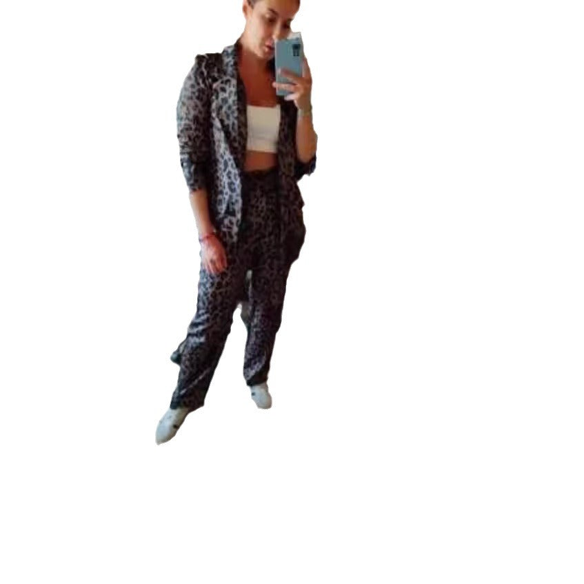 Damen Blazeranzug Animal-Print Modern Norvielle