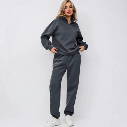 Damen Sportliches Zweiteiler-Set Lässiger Schnitt Durchgehender