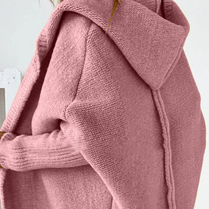 Damen Cardigan mit Kapuze Farbverlauf