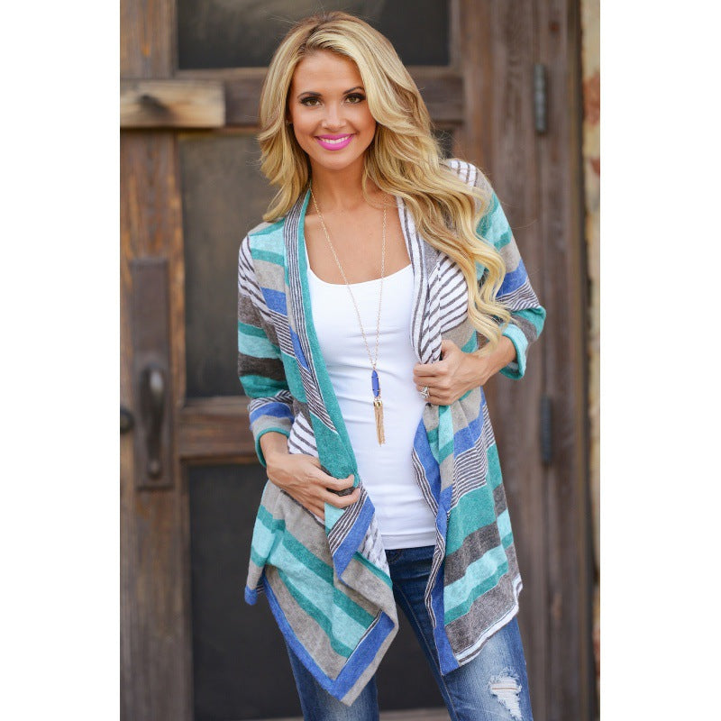 Damen Strickcardigan Lässig Bunt