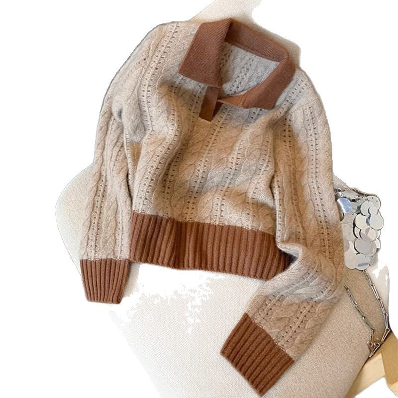 Damen Strickpullover mit Kragen Norvielle