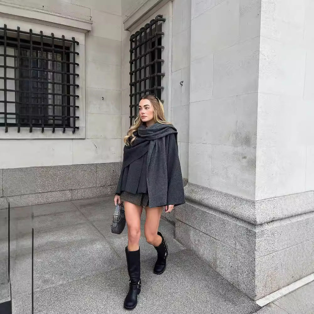 Damen Überjacke Rollkragen Norvielle Elegantes Design - Norvielle