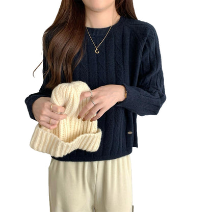 Damen Grobstrickpullover Strukturiert Lässig Norvielle