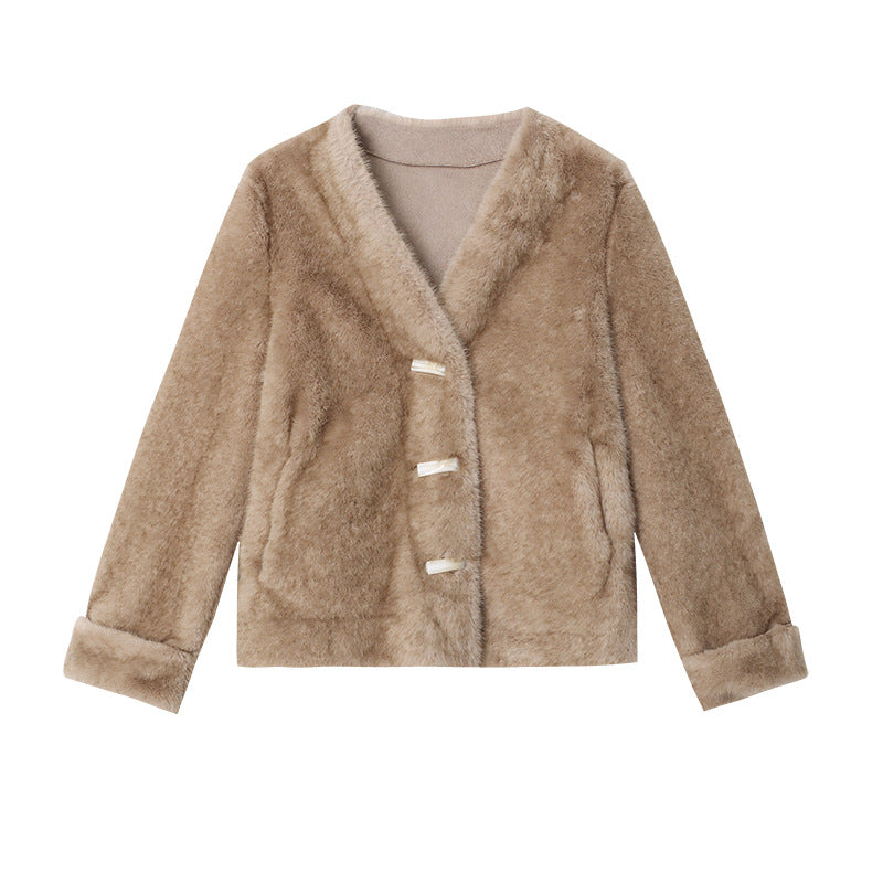 Damen Strickjacke Kurz Weiches Material Elegant