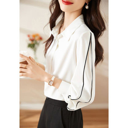 Damen Bluse Klassisch Knöpfe Norvielle Elegante