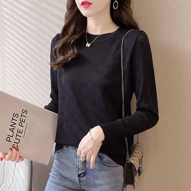 Damen Strickpullover Norvielle Elegantes Lochmuster