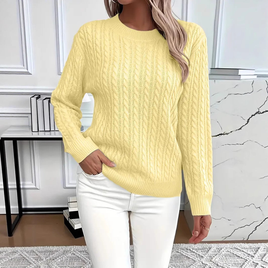 Damen Strickpullover Zopfdesign Norvielle - Norvielle