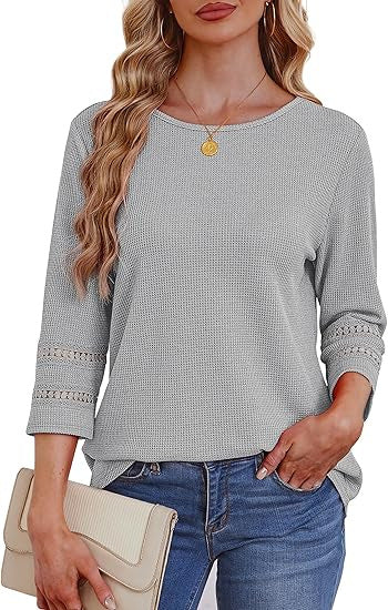 Damen Longsleeve-Oberteil Spitzen-Details Norvielle