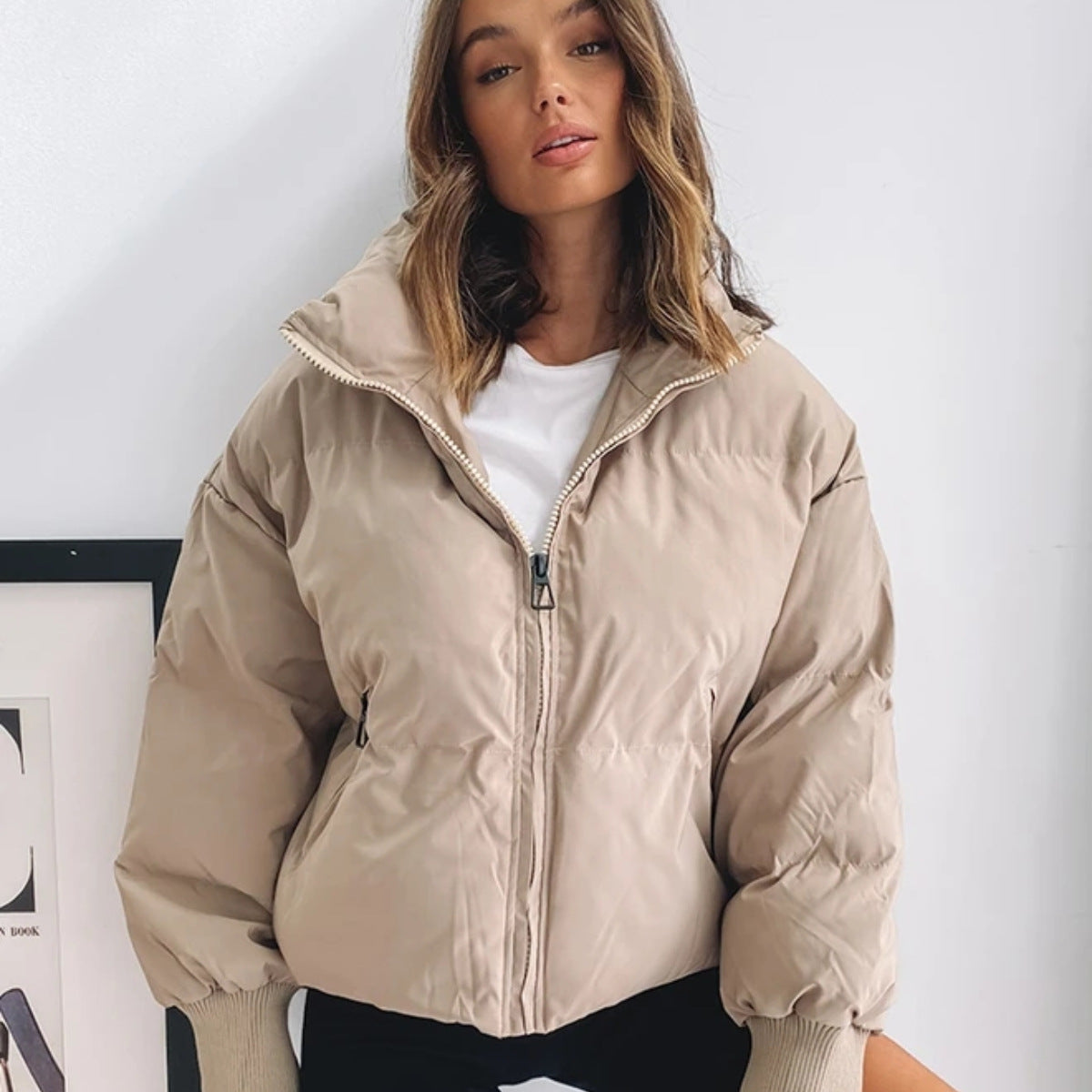 Damen Winterjacke mit Kapuze Gesteppt Norvielle
