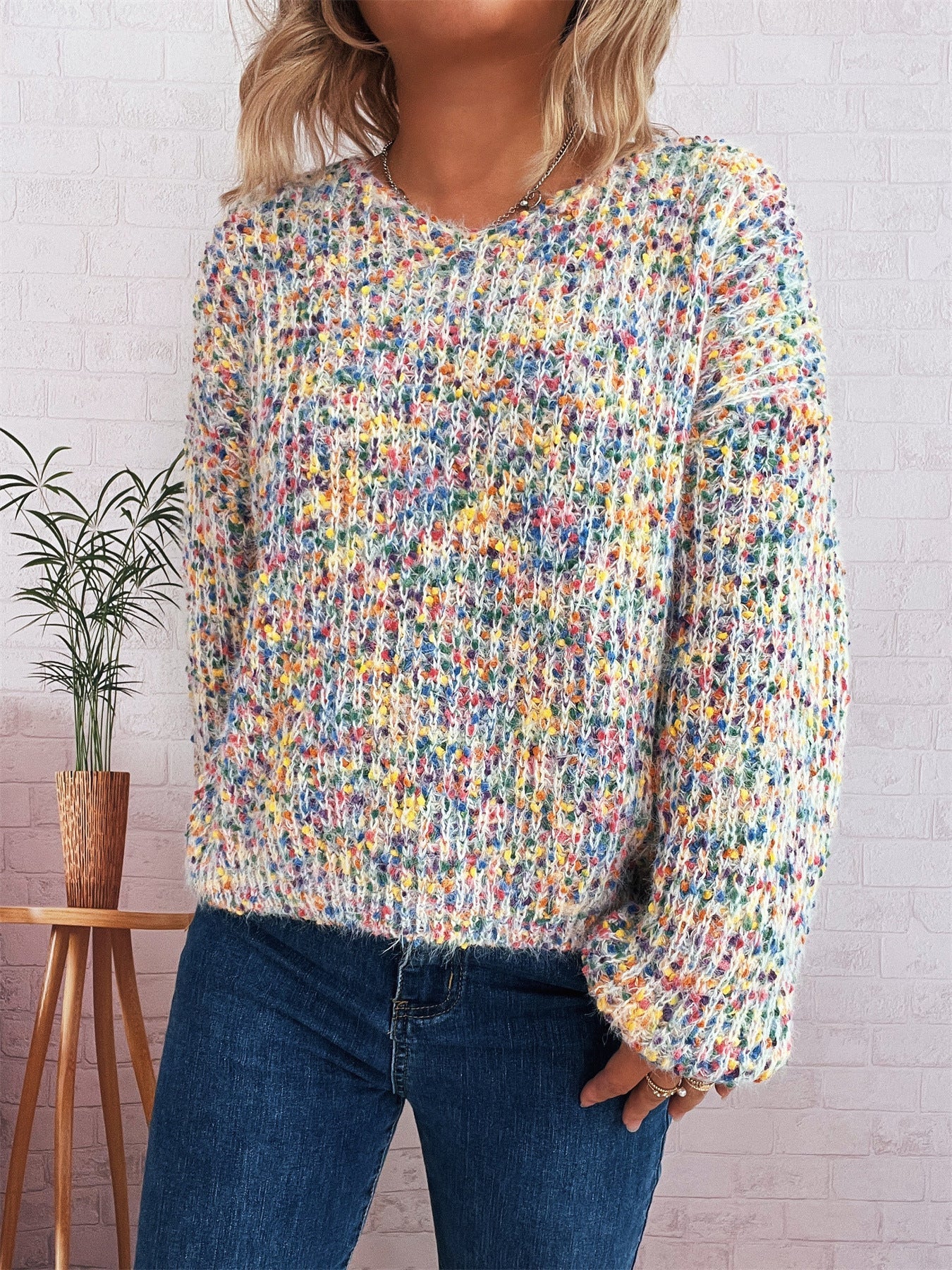 Damen Strickpullover Gemütlich Norvielle