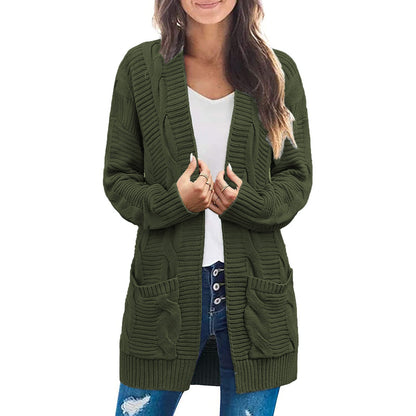 Damen Grobstrick-Cardigan mit Taschen und Struktur-Optik Norvielle