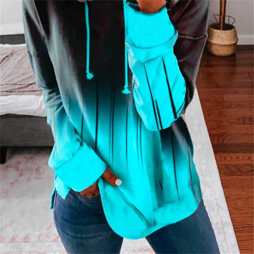 Damen Kapuzenpullover Farbverlauf Design