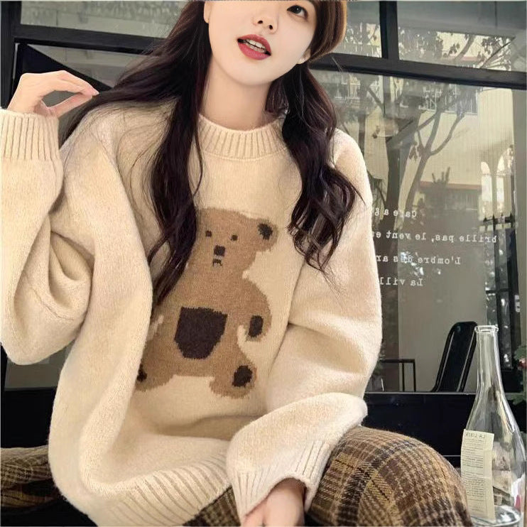 Damen Strickpullover Bärig Norvielle