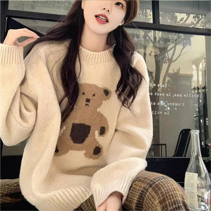 Damen Strickpullover Bärig Norvielle