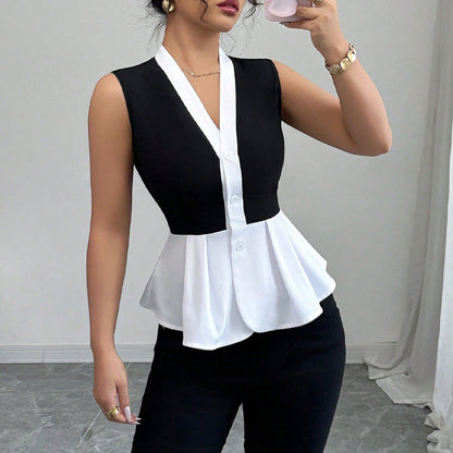 Damen Oberteil Peplum Design Norvielle
