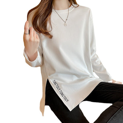 Damen Langarmshirt Rundhalsausschnitt Modern Leicht Norvielle