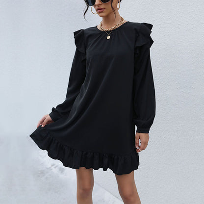 Damenkleid mit Rüschendetails Weite Ärmel Norvielle