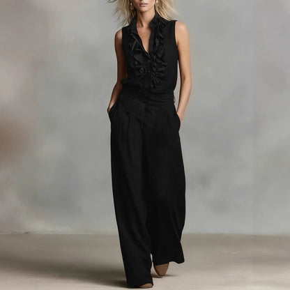 Damen Bluse mit Rüschendetails Klassischer Kragen Elegantes Design