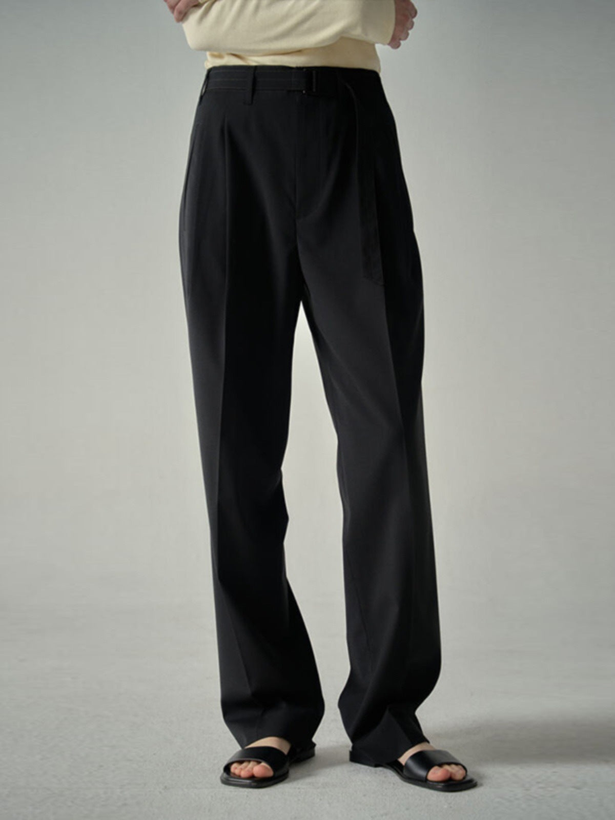Damen Stoffhose Hochtaillierter Bund mit Gürtel