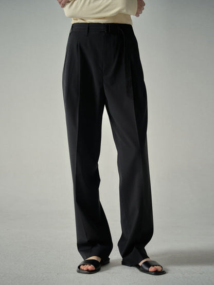 Damen Stoffhose Hochtaillierter Bund mit Gürtel