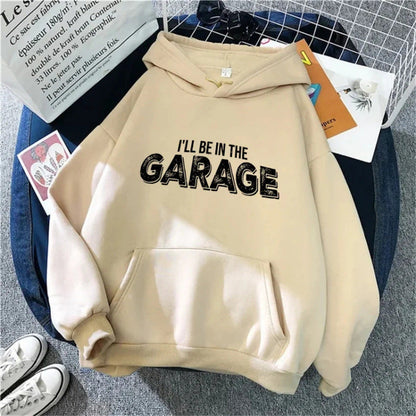 Damen Kapuzenpullover Garagen-Motiv Norvielle