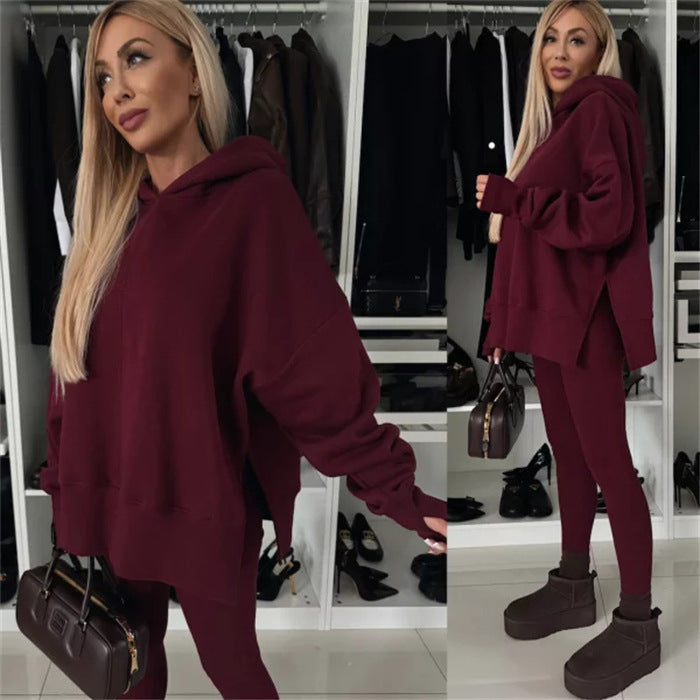 Damen Oversized Kapuzenpullover Leopardenmuster