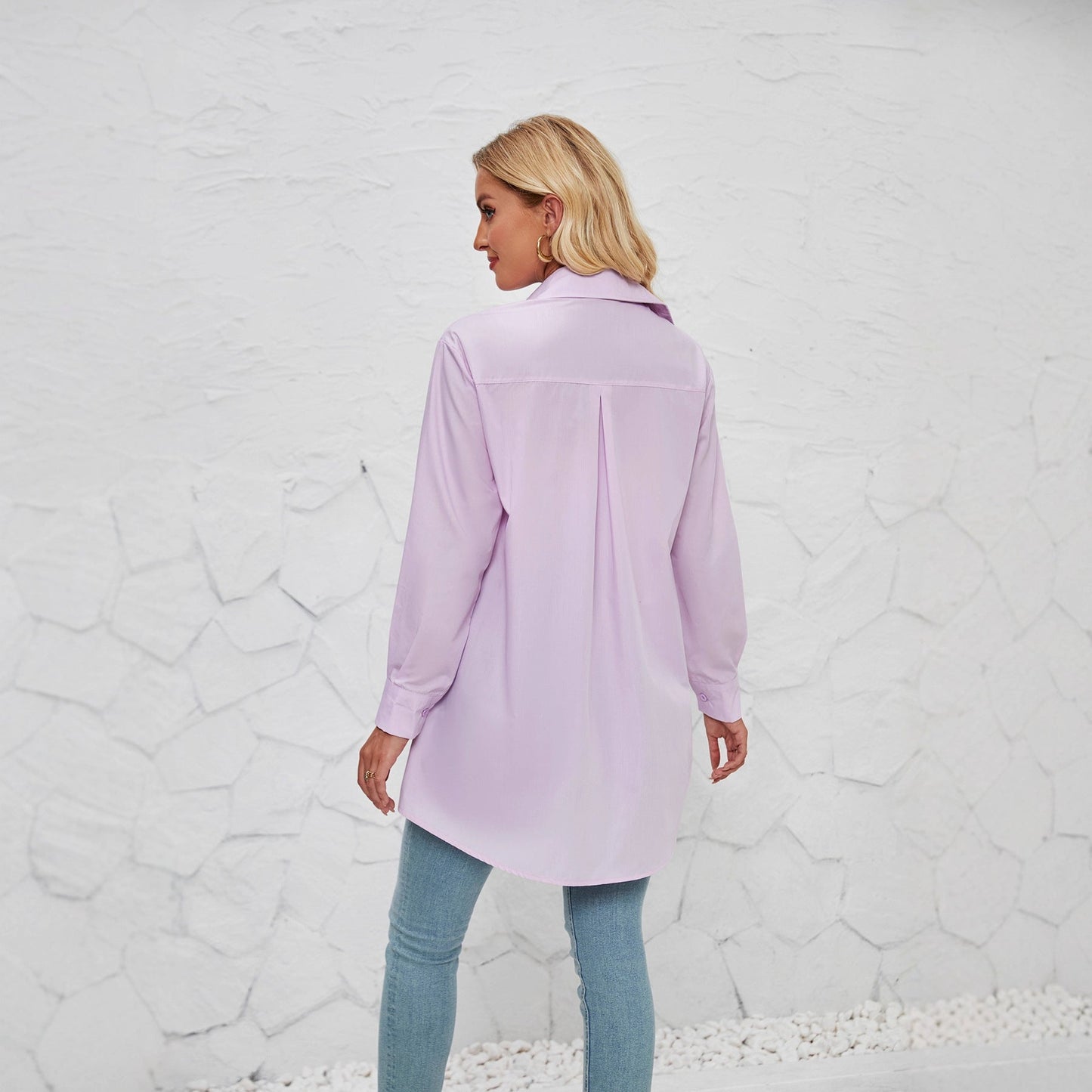 Damen Langarm Blusenhemd moderner Schnitt Elegantes Design
