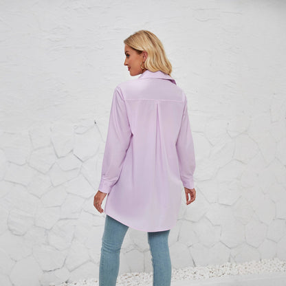 Damen Langarm Blusenhemd moderner Schnitt Elegantes Design