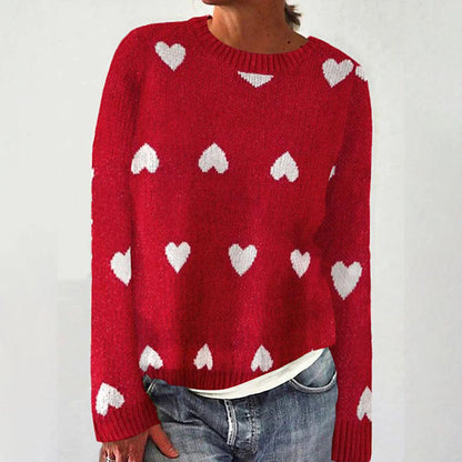 Damen Strickpullover Weich Schneeflocken-Design Norvielle