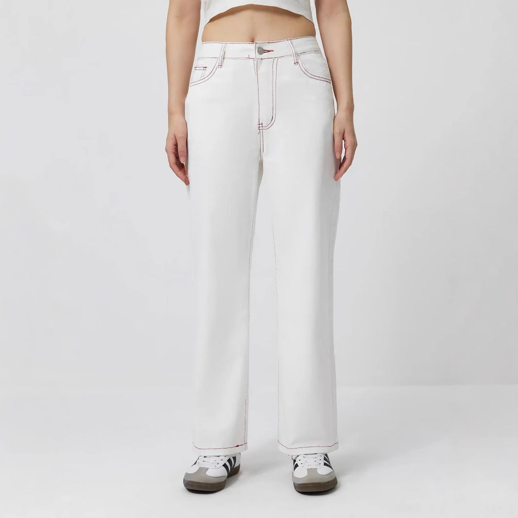 Damen Jeans mit Stickereien Blumenmuster Norvielle