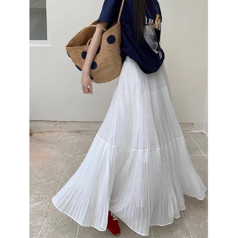 Damen Maxirock Eleganter Faltenwurf Norvielle - Norvielle