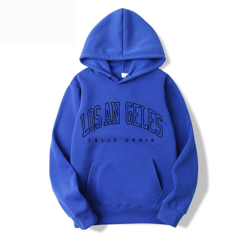 Damen Kapuzenpullover Los Angeles Print Weites Design