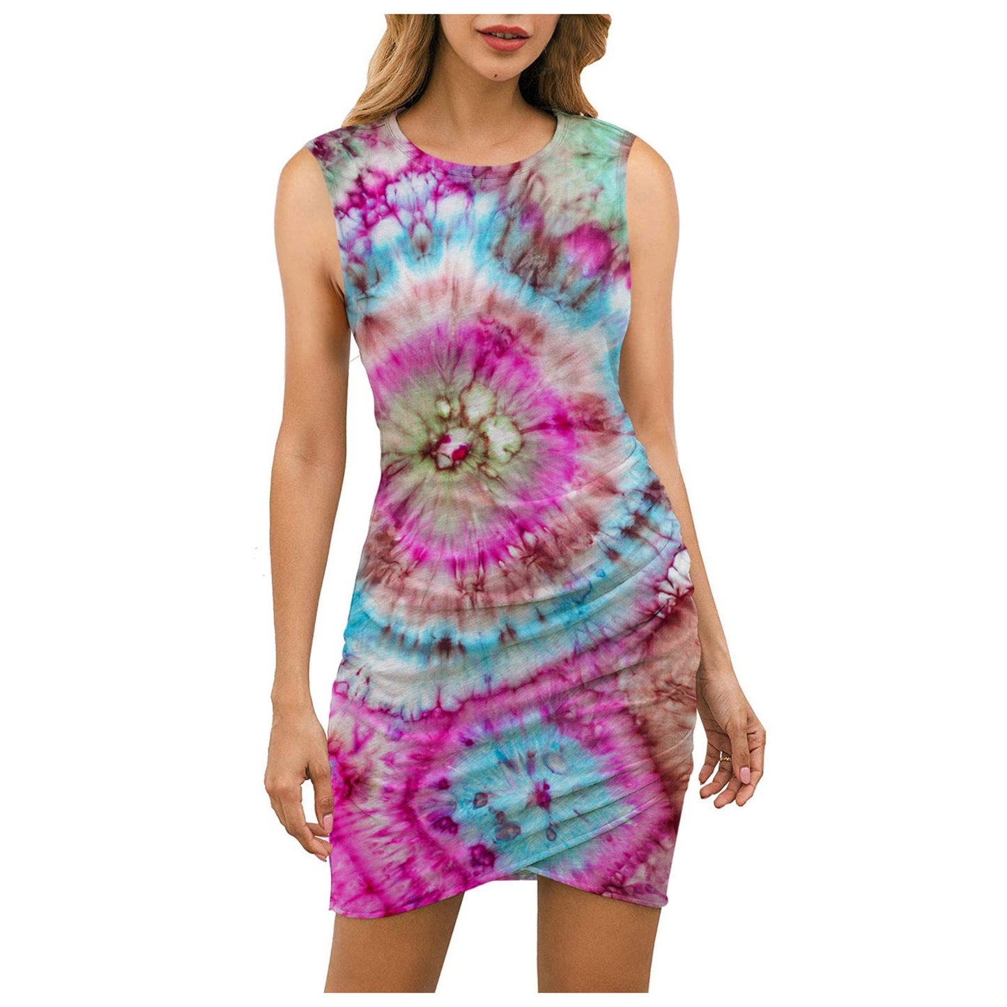 Damen Wickelkleid Florales Mandala-Design Tailliert Norvielle