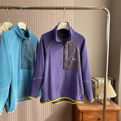 Damen Fleece-Pullover Kurz Reißverschluss Norvielle