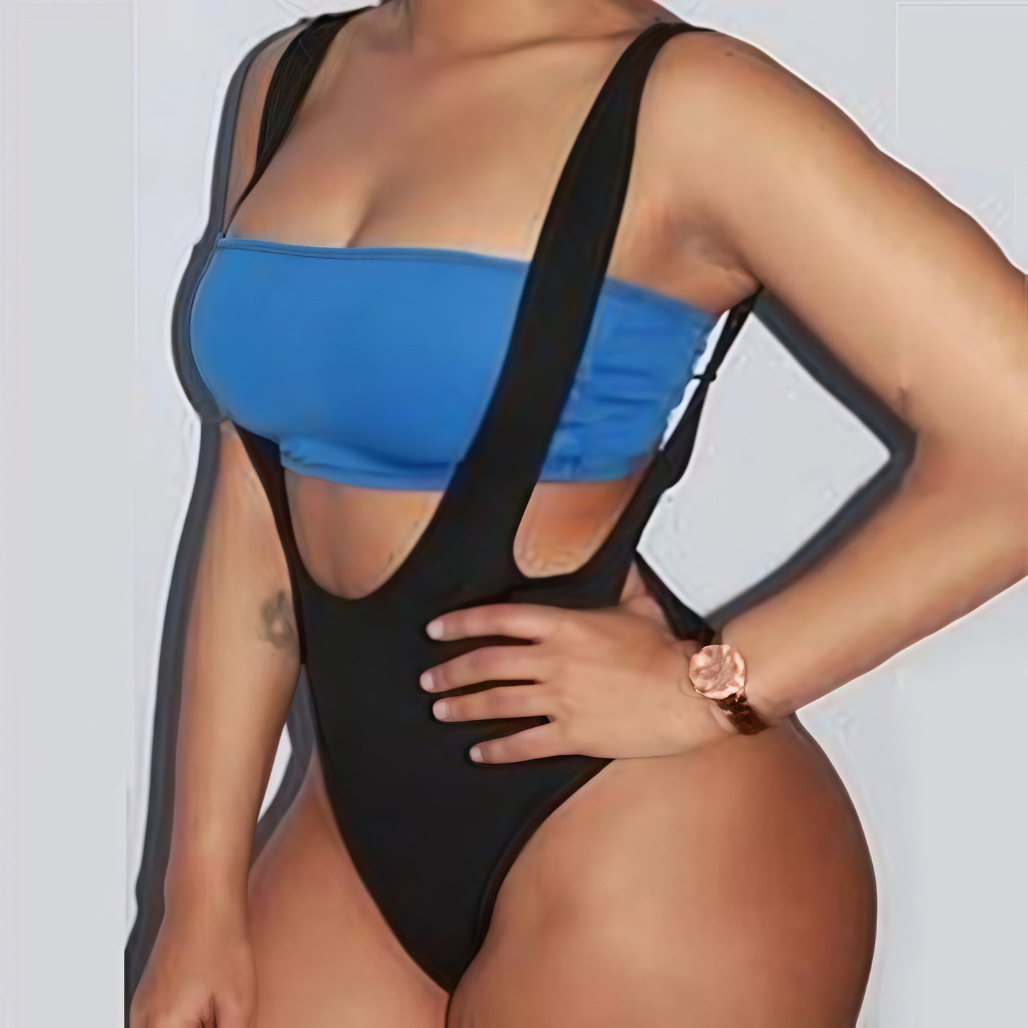 Damen Badeanzug Cut-Out-Design Verstellbare Träger Norvielle
