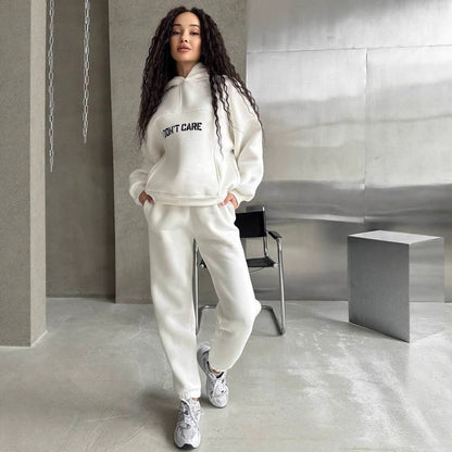 Damen Hoodie Sportlich Norvielle Mit Auffälligem Schriftzug