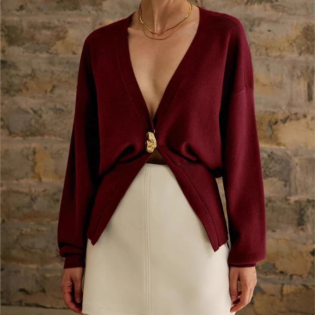 Damen Strickjacke Eleganter Verschluss Norvielle - Norvielle