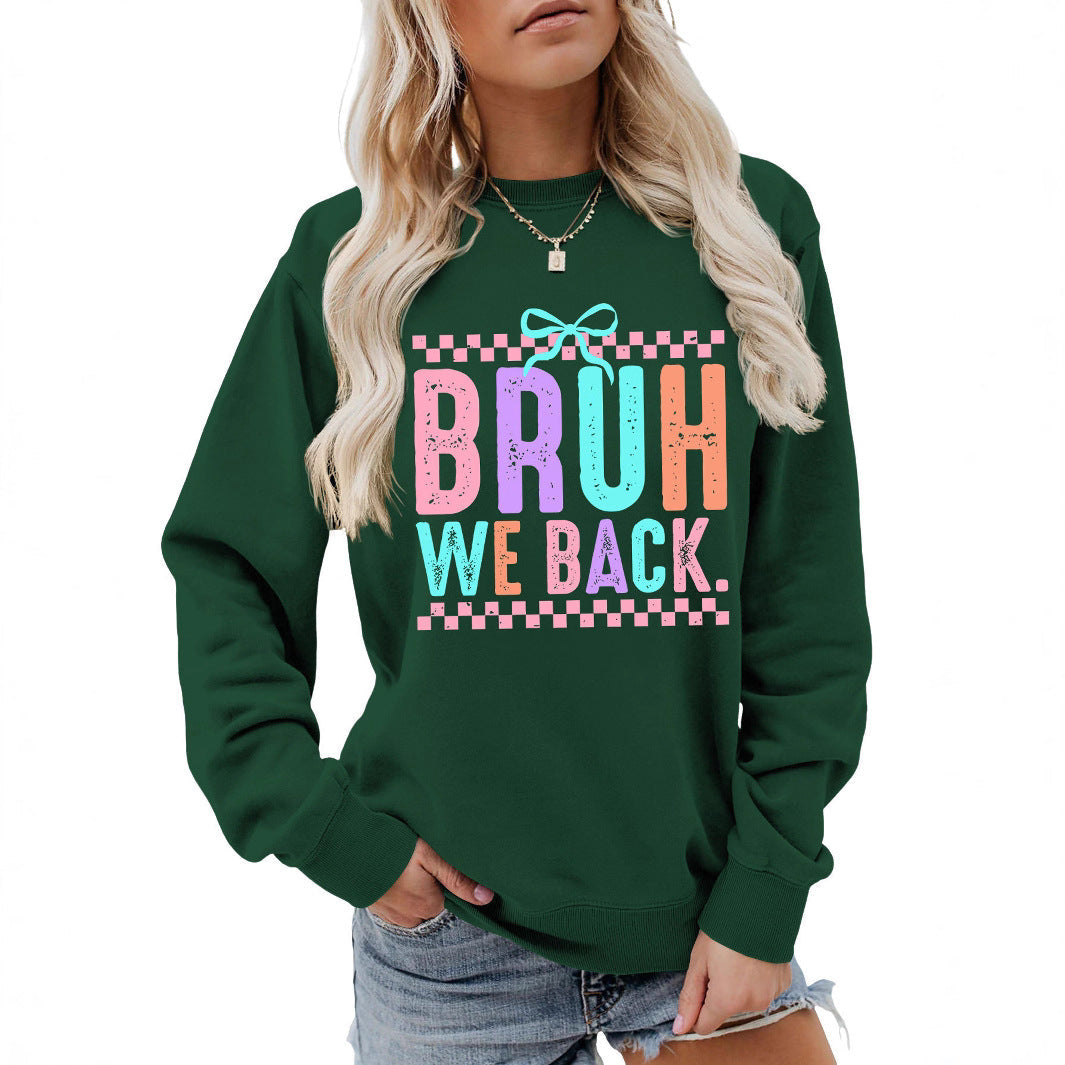 Damen Sweatshirt Bequem Fröhlicher Druck Norvielle