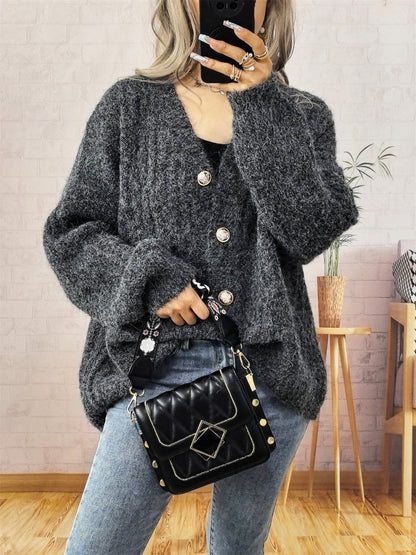 Damen Strickjacke mit Knöpfen Norvielle