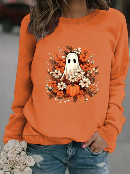 Damen Sweatshirt Herbstmotiv Gruselig Norvielle