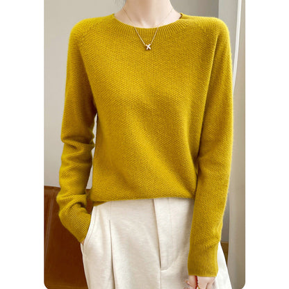 Damen Feinstrickpullover Locker Passform Rundhalsausschnitt Norvielle
