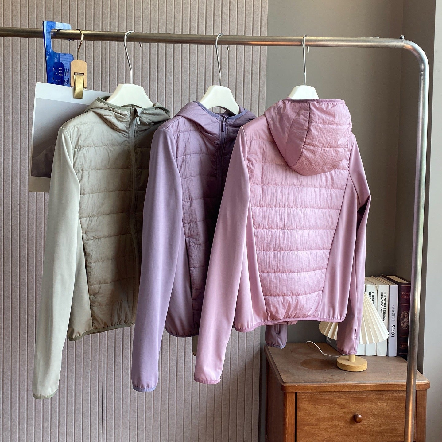 Damen Hybrid-Jacke Leicht Kapuze Isolierung Norvielle