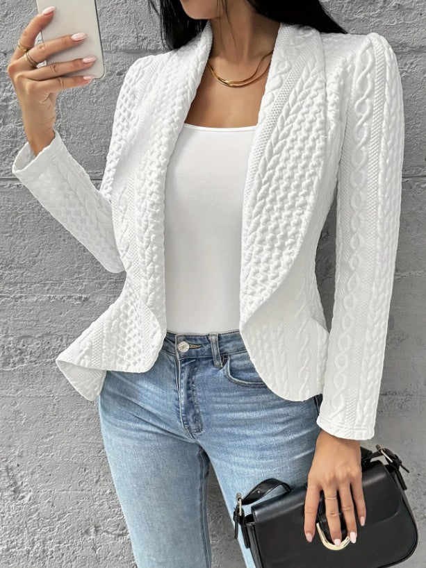 Damen Strukturierte Jacke Moderner Schnitt Norvielle