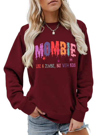Damen Sweatshirt Zombie Motiv Norvielle