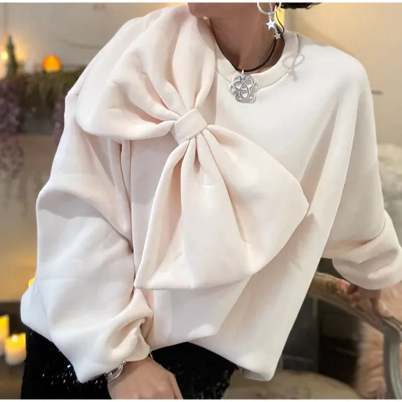Damen Pullover Übergroßes Schleifendetail Norvielle - Norvielle