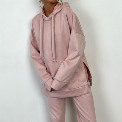 Damen Sweatanzug mit Kapuze Elastischer Bund Norvielle