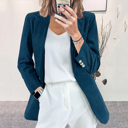 Damen Blazer Streifen Slim Fit Norvielle