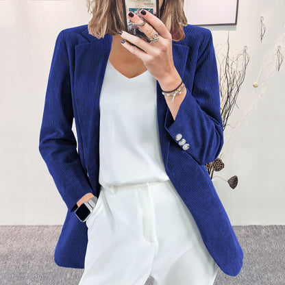Damen Blazer Streifen Slim Fit Norvielle