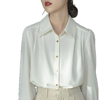 Damen Elegante Bluse aus Seide Norvielle
