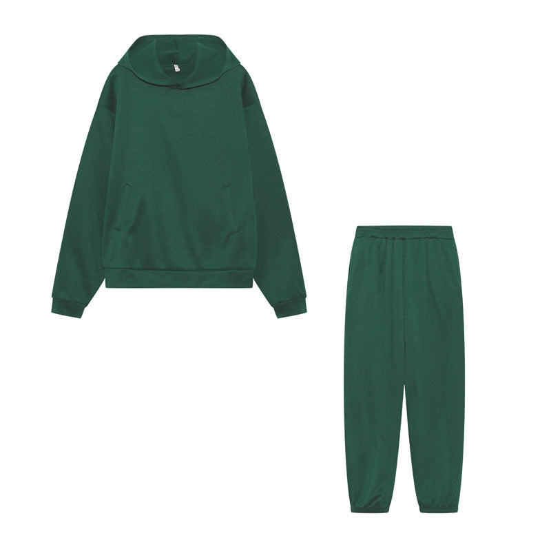 Damen Sportliches Hoodie Jogginghose Set Baumwolle